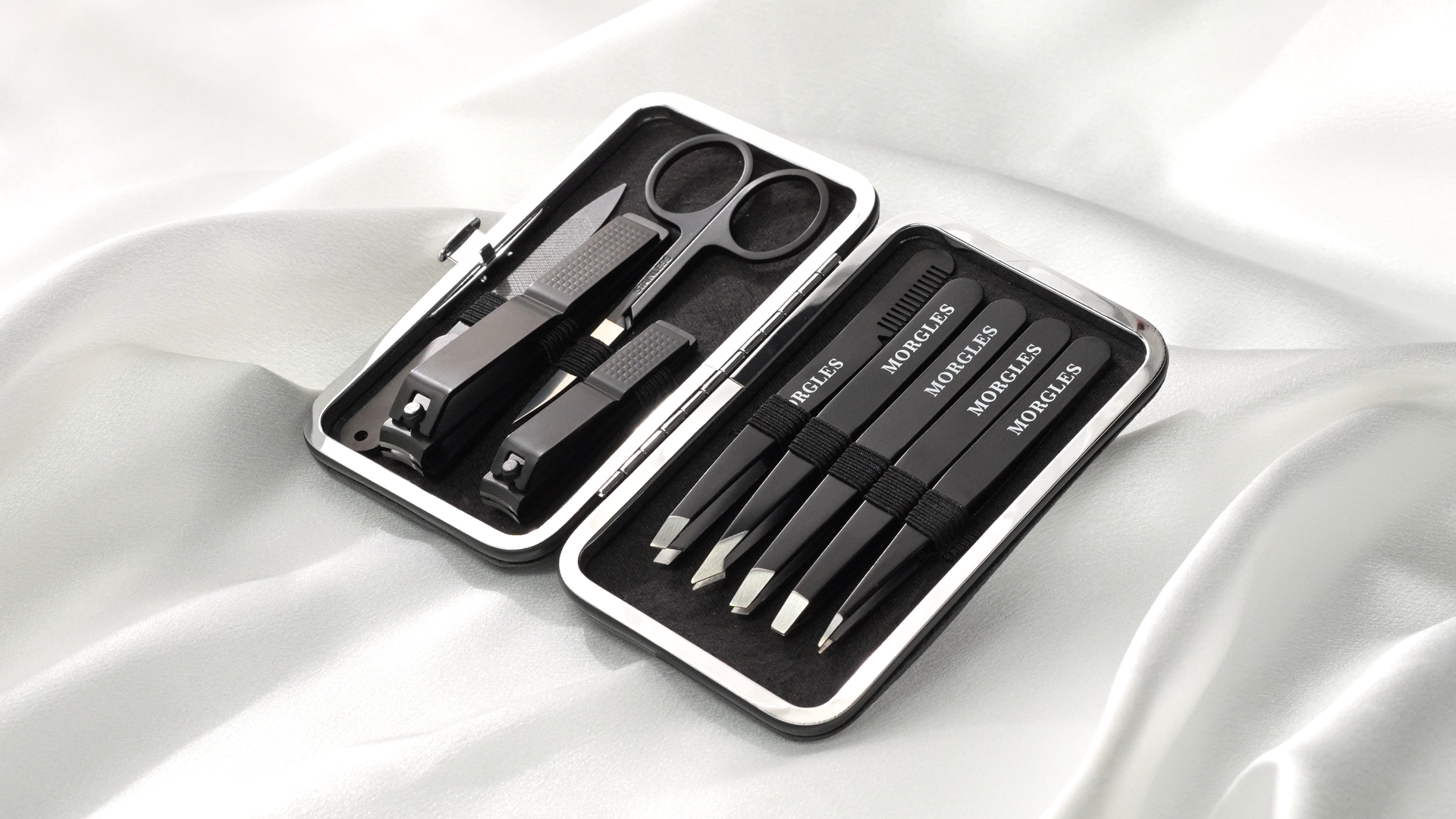 Amazon.com : MORGLES Tweezers Set and Nail Clippers, 9 Pcs